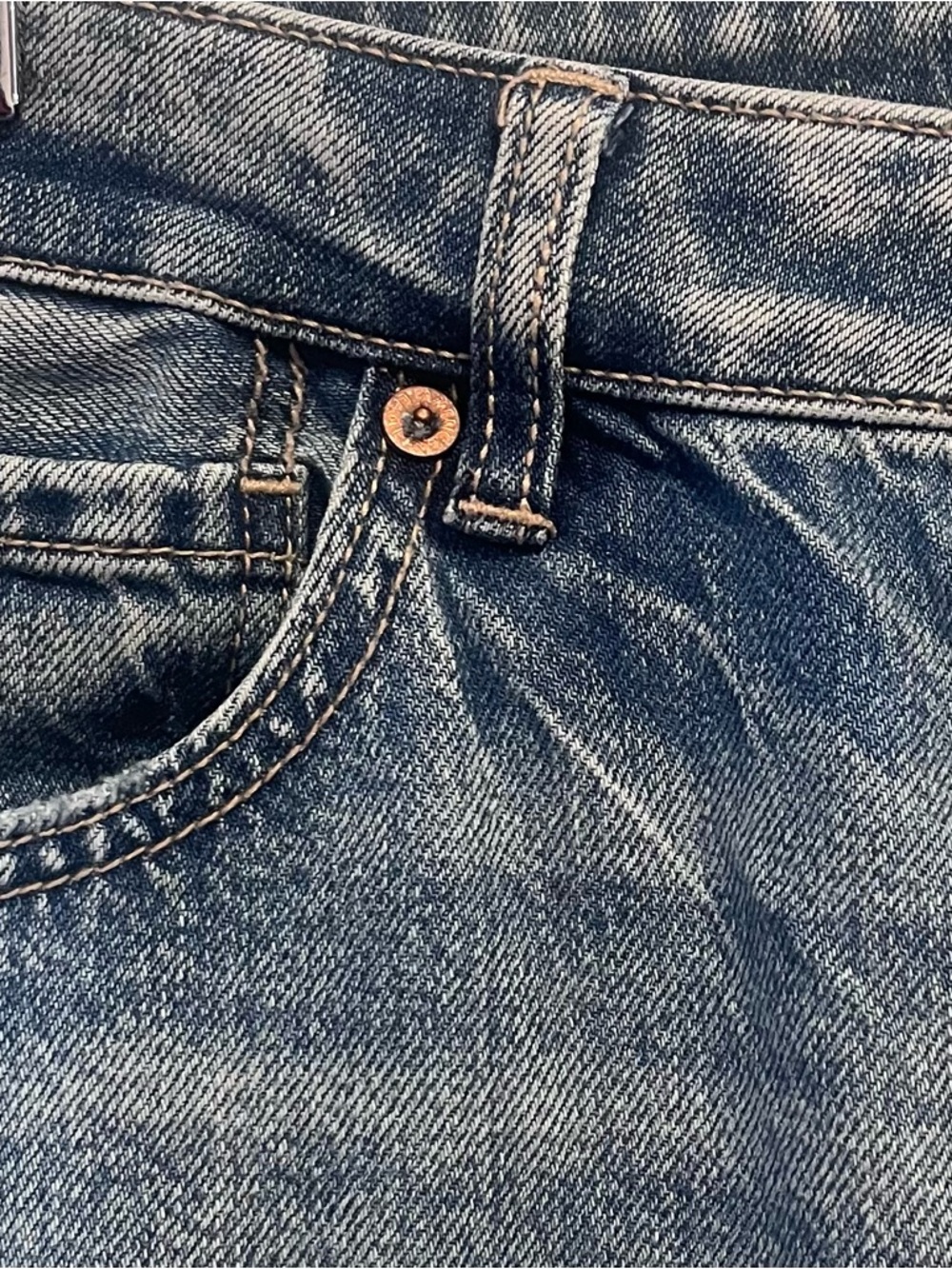 American Eagle Strigid Mom Jeans High Rise Distressed Ripped Vintage Y2K Denim - Picture 7 of 14